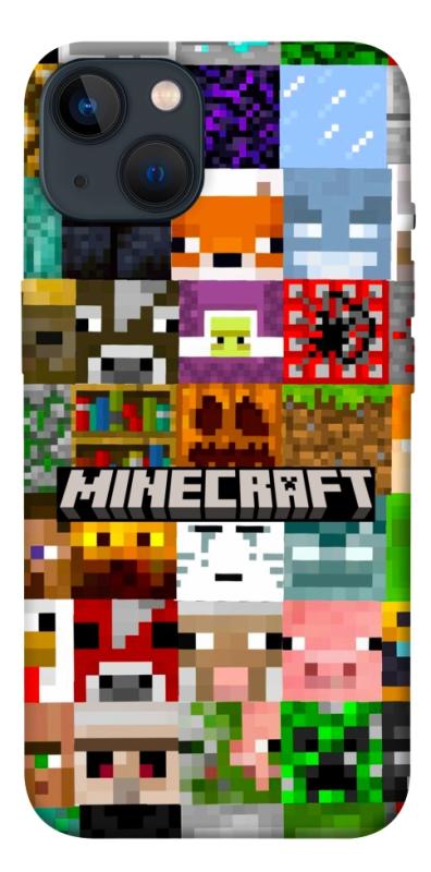 Чохол itsPrint Minecraft collage для Apple iPhone 13 (6.1"), ігри, купити оптом з доставкою