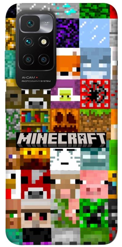 Чехол itsPrint Minecraft collage для Xiaomi Redmi 10, игры, купить оптом с доставкой