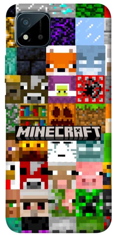 Чехол itsPrint Minecraft collage для Realme C11 (2021), игры, купить оптом с доставкой