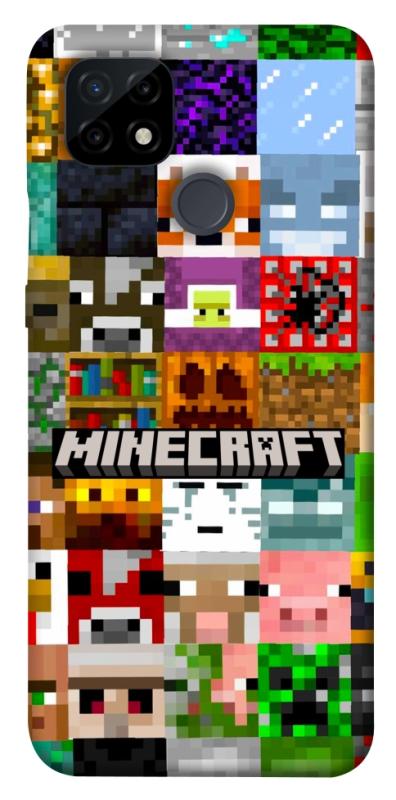 Чехол itsPrint Minecraft collage для Realme C21, игры, купить оптом с доставкой