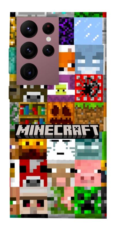 Чехол itsPrint Minecraft collage для Samsung Galaxy S22 Ultra, игры, купить оптом с доставкой