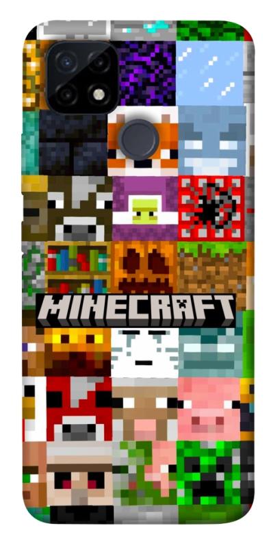 Чехол itsPrint Minecraft collage для Realme C21Y, игры, купить оптом с доставкой