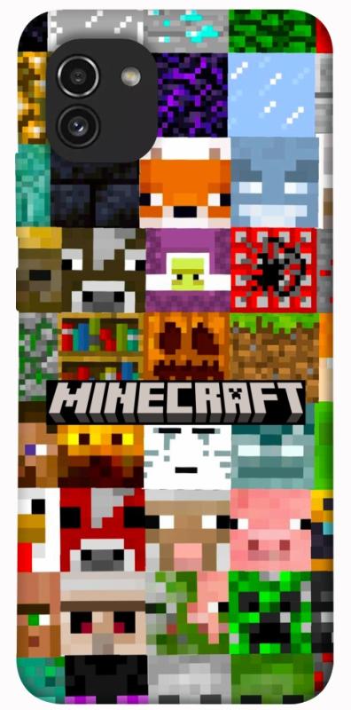 Чохол itsPrint Minecraft collage для Samsung Galaxy A03, ігри, купити оптом з доставкою