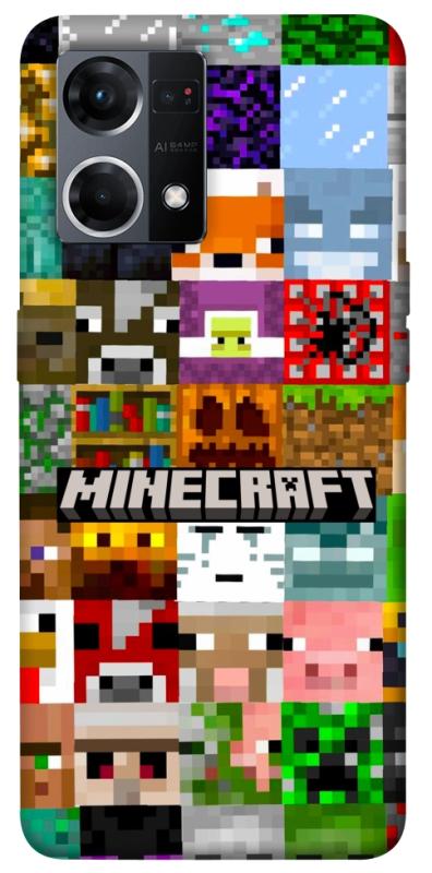 Чохол itsPrint Minecraft collage для Oppo Reno 7 4G, ігри, купити оптом з доставкою