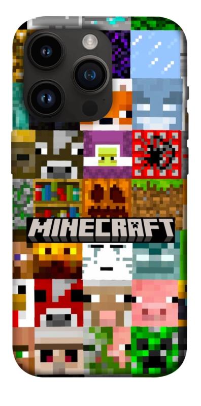 Чехол itsPrint Minecraft collage для Apple iPhone 14 Pro (6.1"), игры, купить оптом с доставкой