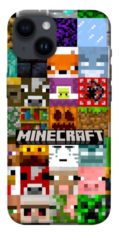Чехол itsPrint Minecraft collage для Apple iPhone 14 (6.1"), игры, купить оптом с доставкой
