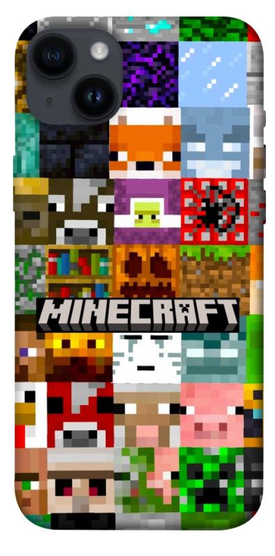 Чехол itsPrint Minecraft collage для Apple iPhone 14 Plus (6.7"), игры, купить оптом с доставкой
