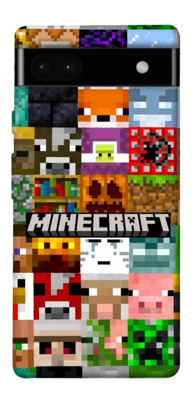 Чехол itsPrint Minecraft collage для Google Pixel 6a, игры, купить оптом с доставкой