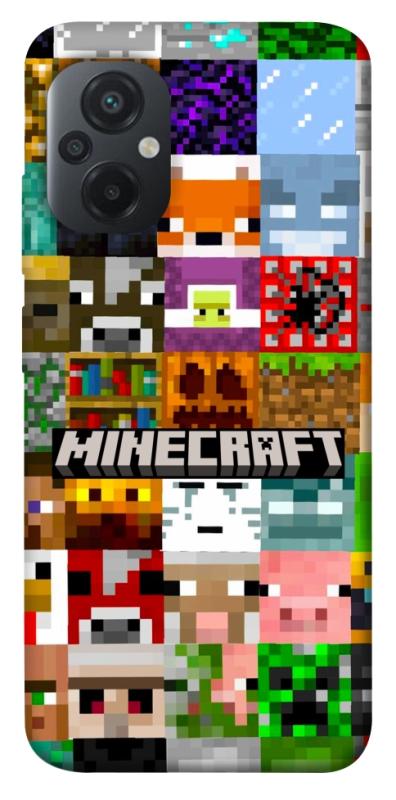 Чехол itsPrint Minecraft collage для Xiaomi Poco M5, игры, купить оптом с доставкой