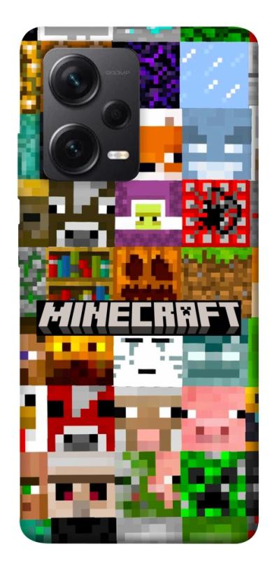Чехол itsPrint Minecraft collage для Xiaomi Redmi Note 12 Pro+ 5G, игры, купить оптом с доставкой