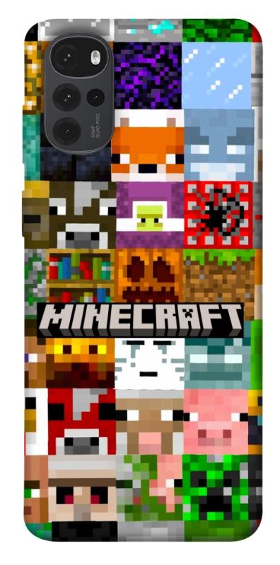 Чехол itsPrint Minecraft collage для Motorola Moto G22, игры, купить оптом с доставкой