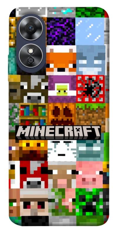 Чехол itsPrint Minecraft collage для Oppo A17, игры, купить оптом с доставкой