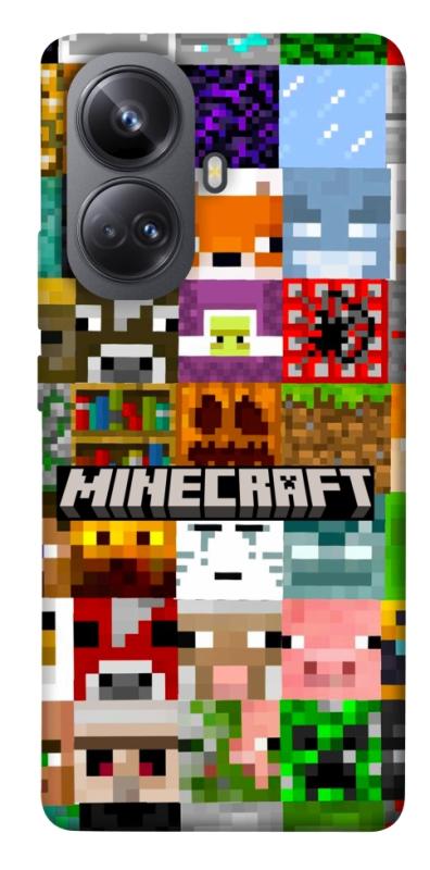 Чехол itsPrint Minecraft collage для Realme 10 Pro+, игры, купить оптом с доставкой