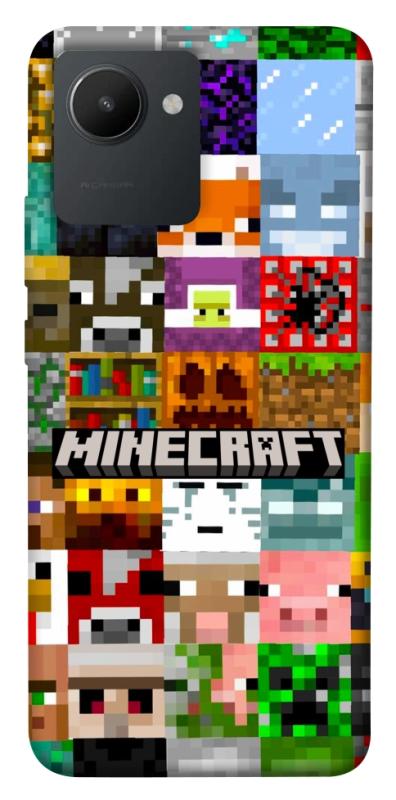 Чехол itsPrint Minecraft collage для Realme C30s, игры, купить оптом с доставкой