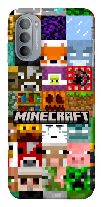 Чехол itsPrint Minecraft collage для Motorola Moto G31, игры, купить оптом с доставкой