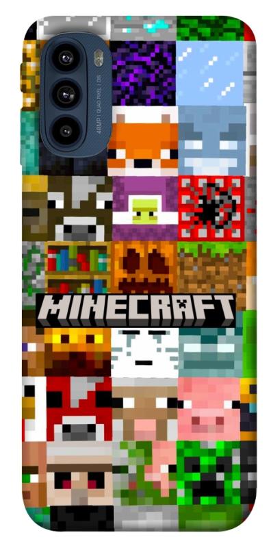 Чехол itsPrint Minecraft collage для Motorola Moto G41, игры, купить оптом с доставкой