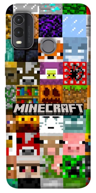 Чехол itsPrint Minecraft collage для Nokia G11 Plus, игры, купить оптом с доставкой