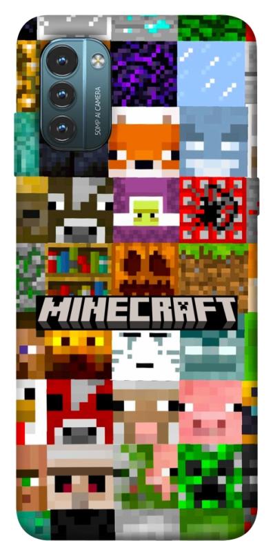 Чехол itsPrint Minecraft collage для Nokia G21, игры, купить оптом с доставкой