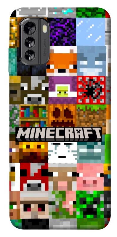 Чехол itsPrint Minecraft collage для Nokia G60, игры, купить оптом с доставкой