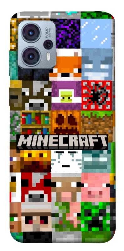 Чехол itsPrint Minecraft collage для Motorola Moto G23, игры, купить оптом с доставкой