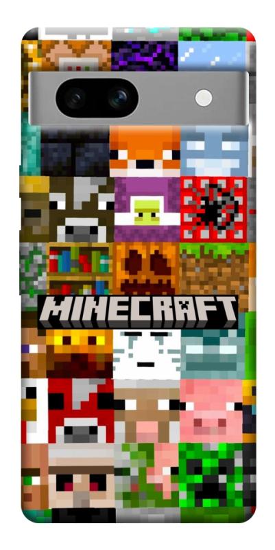Чохол itsPrint Minecraft collage для Google Pixel 7a, ігри, купити оптом з доставкою