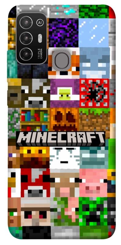 Чехол itsPrint Minecraft collage для ZTE Blade A52, игры, купить оптом с доставкой