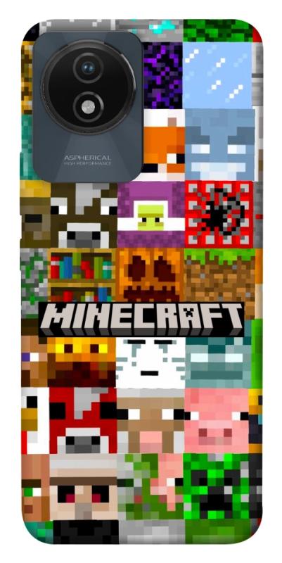 Чехол itsPrint Minecraft collage для Vivo Y02, игры, купить оптом с доставкой