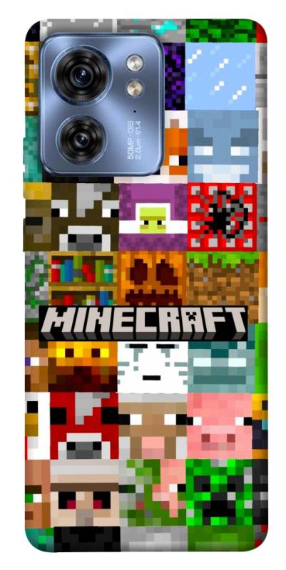 Чехол itsPrint Minecraft collage для Motorola Edge 40, игры, купить оптом с доставкой