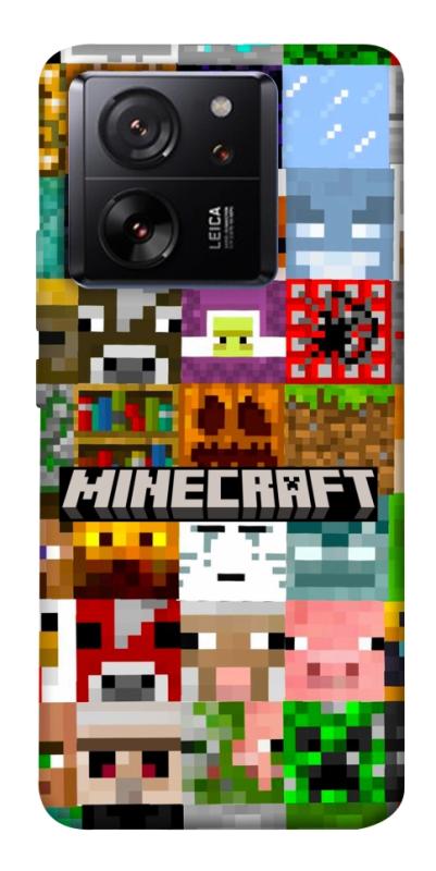 Чехол itsPrint Minecraft collage для Xiaomi 13T, игры, купить оптом с доставкой