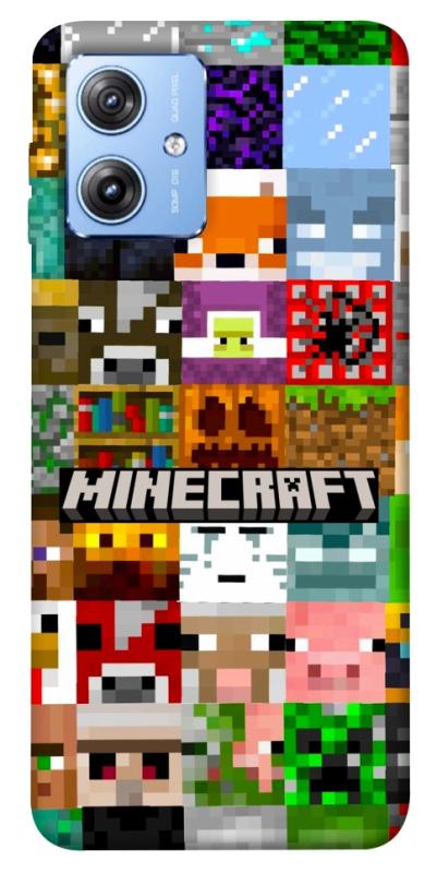 Чохол itsPrint Minecraft collage для Motorola Moto G84, ігри, купити оптом з доставкою