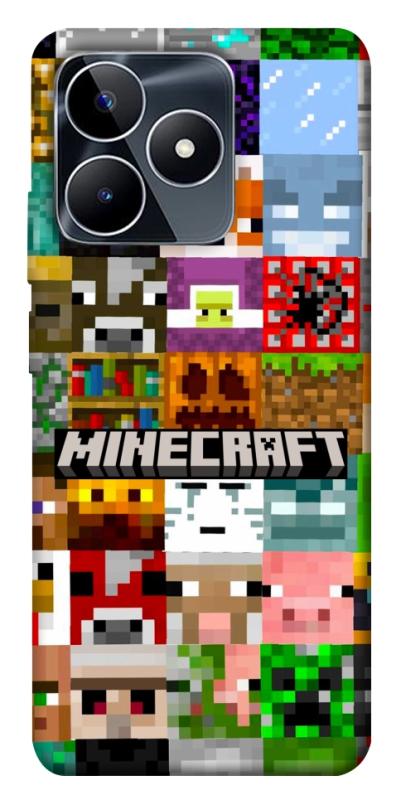 Чехол itsPrint Minecraft collage для Realme C53, игры, купить оптом с доставкой