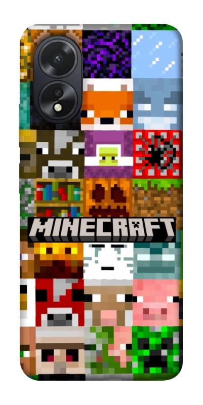Чехол itsPrint Minecraft collage для Oppo A38, игры, купить оптом с доставкой