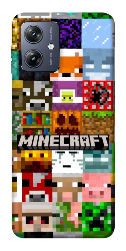 Чехол itsPrint Minecraft collage для Motorola Moto G54, игры, купить оптом с доставкой