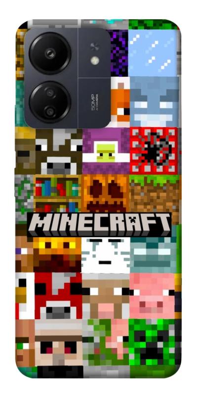 Чехол itsPrint Minecraft collage для Xiaomi Redmi 13C, игры, купить оптом с доставкой