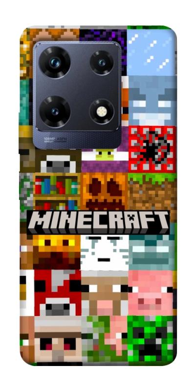 Чехол itsPrint Minecraft collage для Infinix Note 30 Pro, игры, купить оптом с доставкой