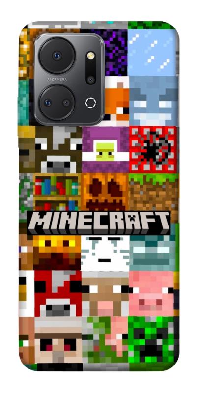 Чехол itsPrint Minecraft collage для Huawei Honor X7a, игры, купить оптом с доставкой