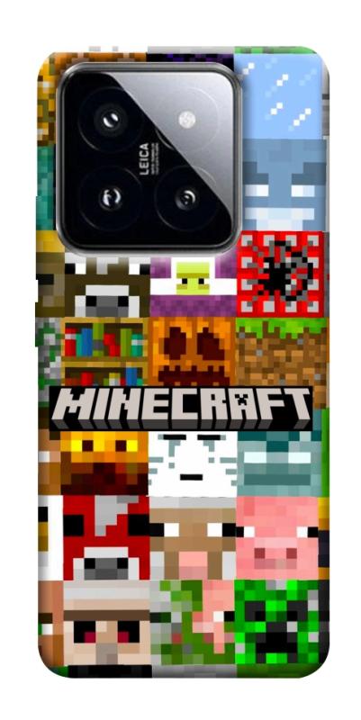 Чохол itsPrint Minecraft collage для Xiaomi 14 Pro, ігри, купити оптом з доставкою