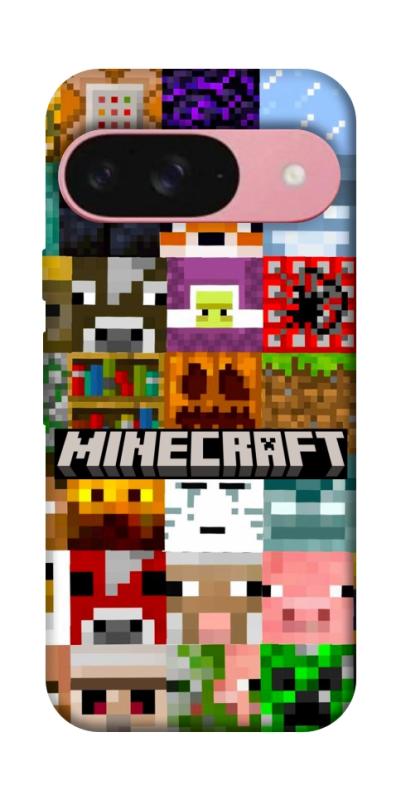 Чехол itsPrint Minecraft collage для Google Pixel 9, игры, купить оптом с доставкой