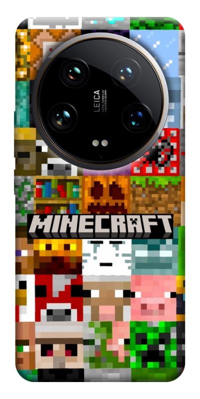 Чехол itsPrint Minecraft collage для Xiaomi 14 Ultra, игры, купить оптом с доставкой
