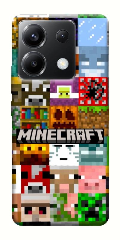 Чехол itsPrint Minecraft collage для Xiaomi Poco X6, игры, купить оптом с доставкой