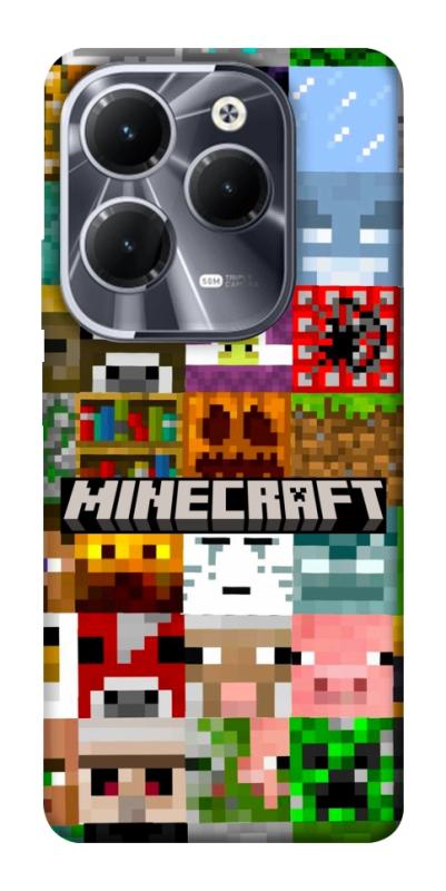 Чехол itsPrint Minecraft collage для Infinix Hot 40, игры, купить оптом с доставкой