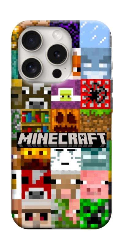 Чохол itsPrint Minecraft collage для Apple iPhone 16 Pro Max (6.9"), ігри, купити оптом з доставкою
