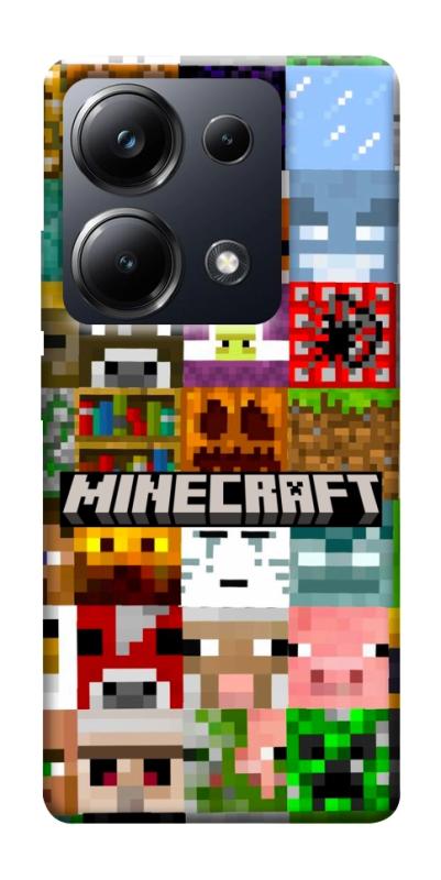 Чехол itsPrint Minecraft collage для Xiaomi Redmi 13 4G / Poco M6 4G, игры, купить оптом с доставкой