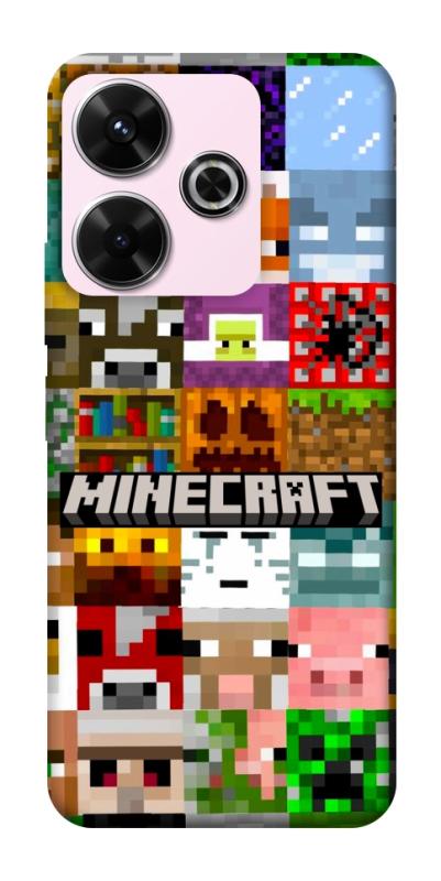Чехол itsPrint Minecraft collage для Xiaomi Redmi 13 4G / Poco M6 4G, игры, купить оптом с доставкой