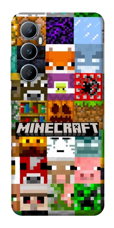 Чехол itsPrint Minecraft collage для Realme C65 4G, игры, купить оптом с доставкой