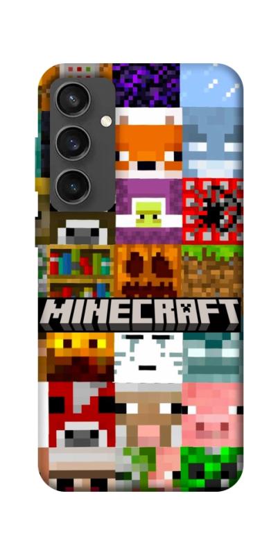 Чехол itsPrint Minecraft collage для Samsung Galaxy S24 FE, игры, купить оптом с доставкой