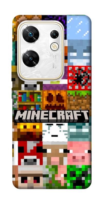 Чехол itsPrint Minecraft collage для Infinix Zero 30 4G, игры, купить оптом с доставкой