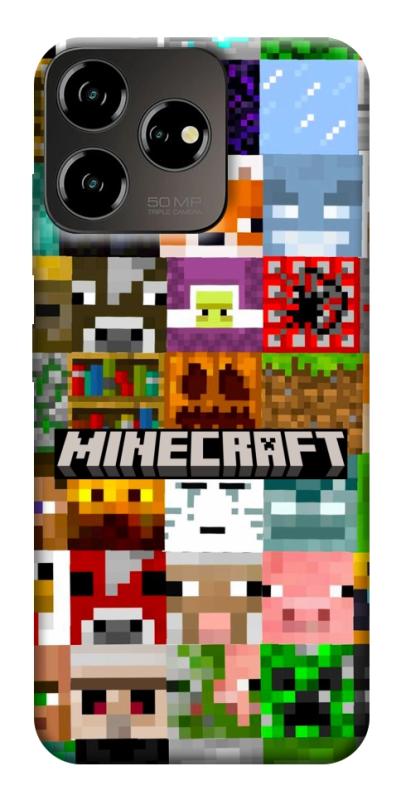 Чехол itsPrint Minecraft collage для ZTE Blade V50 Desing 4G, игры, купить оптом с доставкой