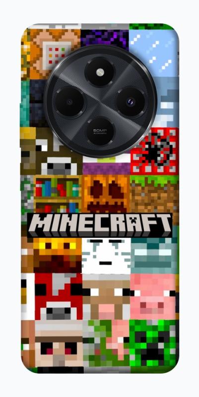 Чехол itsPrint Minecraft collage для Xiaomi Redmi 14C / Poco C75, игры, купить оптом с доставкой