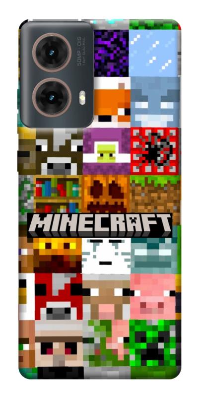 Чехол itsPrint Minecraft collage для Motorola Moto G85, игры, купить оптом с доставкой